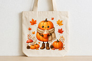 Cute Cozy Fall Pumpkin PNG, a Seasonal Illustration by CraftArtStudio (Thumbnail 2 of 4)