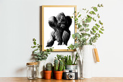 30 wild monkey silhouette vector, an Animal Illustration by AnastasiyaOleynik (Thumbnail 2 of 6)