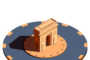Isometric set of French landmarks, an Illustration by Mikita.Kavalenkau (Thumbnail 2 of 6)