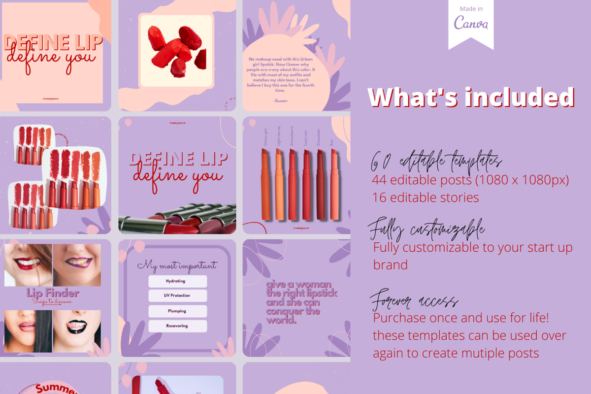 60 Purple Candy Instagram template, a Social Media Template by LemonNguyen (Photo 2 of 6)