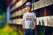 Boy T-Shirt Mock-Up Set, a Shirt Mockup by PuneDesign (Thumbnail 2 of 6)