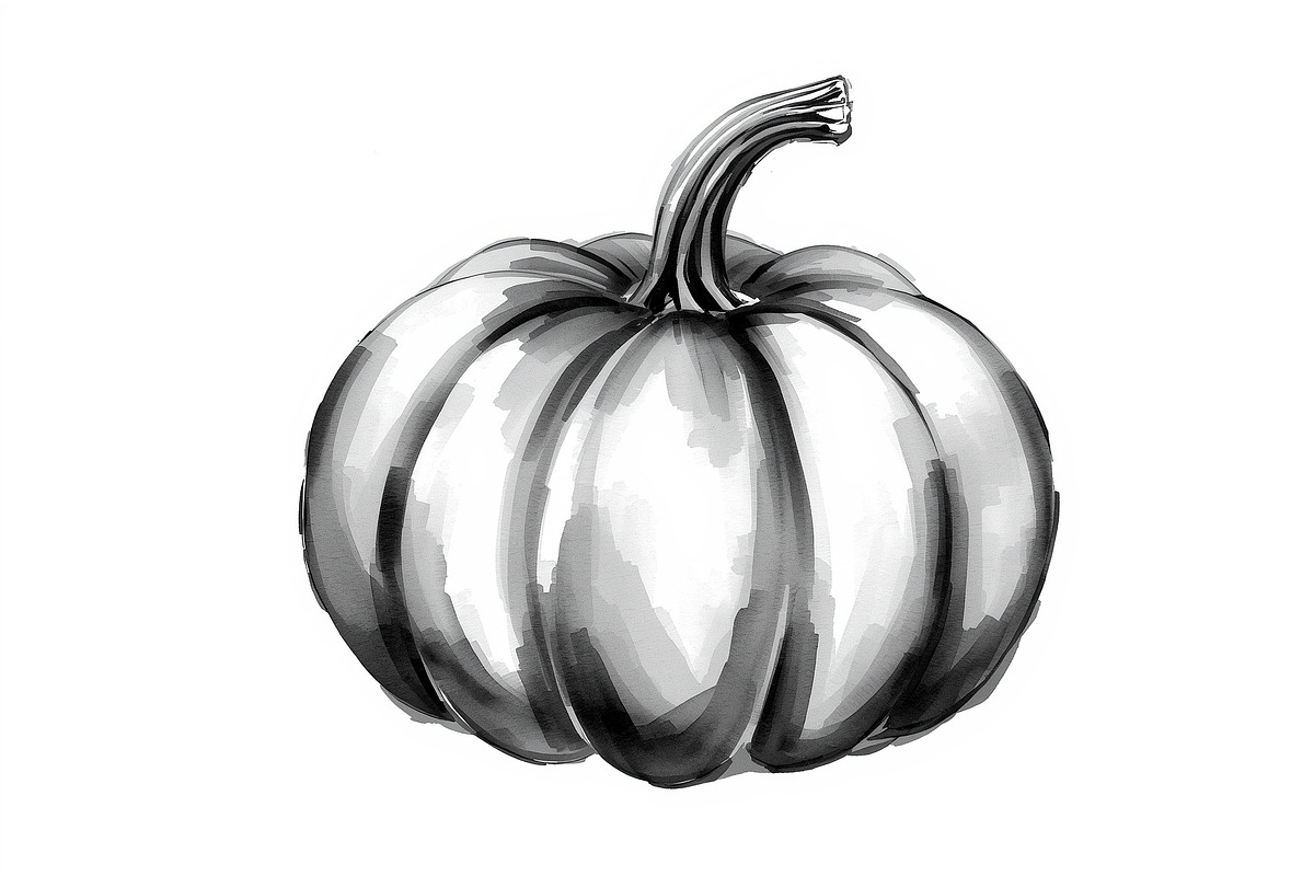 Watercolor Pumpkin Patch Bundle Art, an Illustration by BIPLOB EXPERT (Photo 9 of 13)