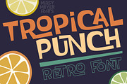 Tropical Punch: a fun retro font!, a Sans Serif Font by Missy Meyer (Thumbnail 1 of 7)