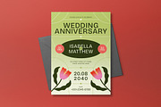 Green Modern Anniversary Invitation, an Invitation Template by graphicook (Thumbnail 2 of 3)