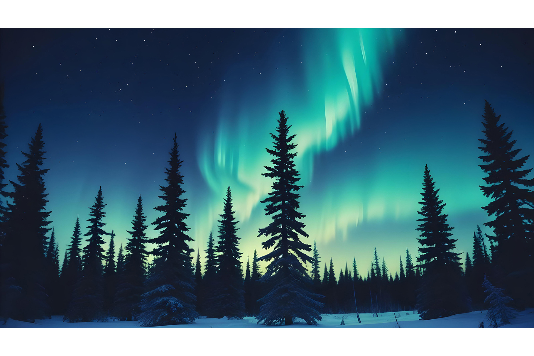 4K Picture Of Northern Lights by ElenArt  Creative Market