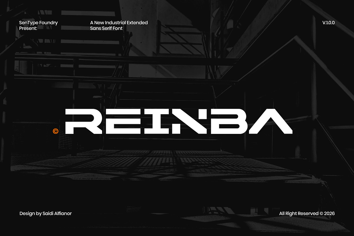 REINBA Extended Sans Serif Font, a Sans Serif Font by sentype (Photo 1 of 7)