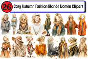 Cozy Autumn Fashion Blonde Women, an Illustration by Design Market (Thumbnail 1 of 3)