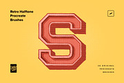 Retro Halftone Procreate Brushes, a Brush Add-On by Creative Veila (Thumbnail 3 of 9)