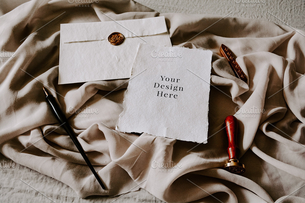 Deckle Edge Stationary Mockup Bundle, a Print Template by Barn Owl Studio (Photo 5 of 16)