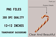 Watercolor Christmas Candy Cane Clip, an Illustration by SVGArt (Thumbnail 4 of 8)