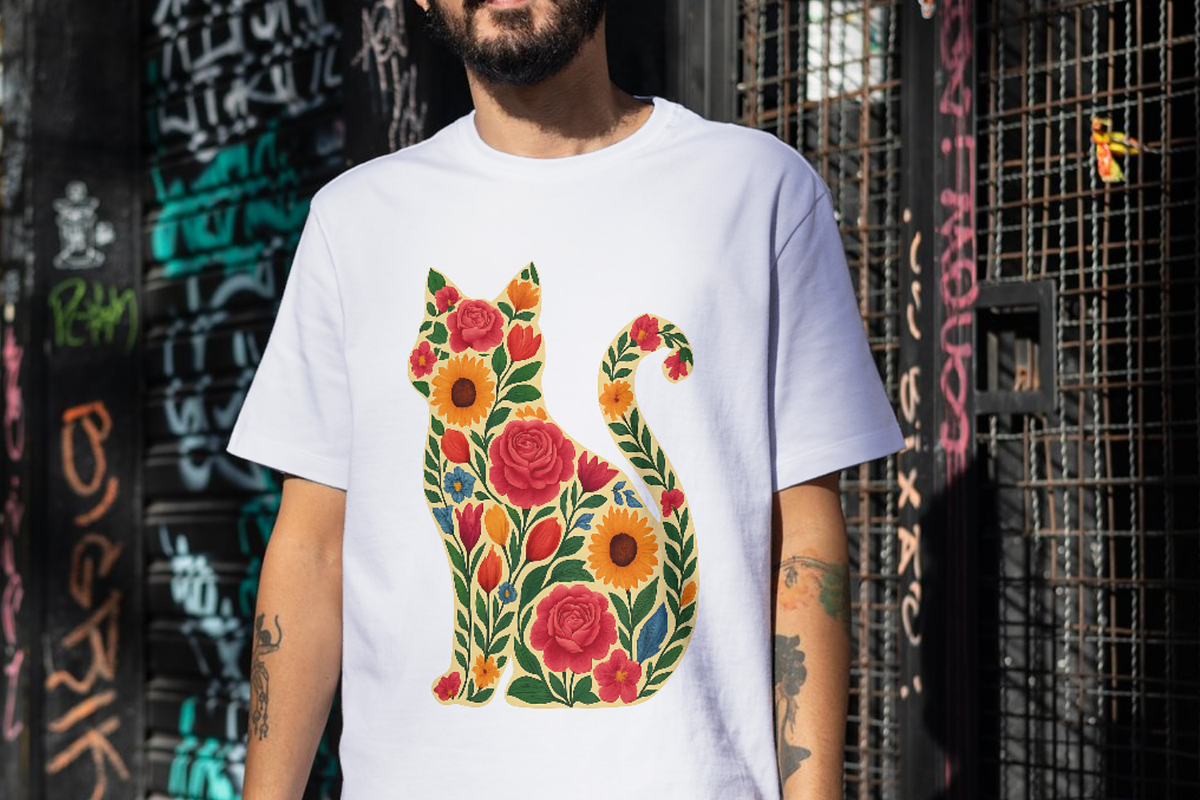 Flower Cat Png Sublimation Design, an Animal Illustration by Design Station (Photo 4 of 7)