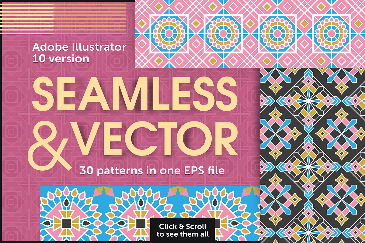 Bohemian vector patterns, a Pattern Graphic by Designnina Shop (Photo 3 of 6)