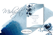 Indigo Blue Watercolor Flowers, an Illustration by Feather Grace Designs (Thumbnail 7 of 10)