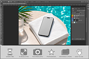 Smartphone Poolside Towel PSD, an iPhone Mockup by Bruno's Shop (Thumbnail 2 of 3)