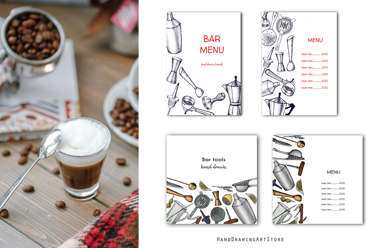 Bar Equipment illustration, a Food Illustration by Hand drawn Boutique (Photo 6 of 8)
