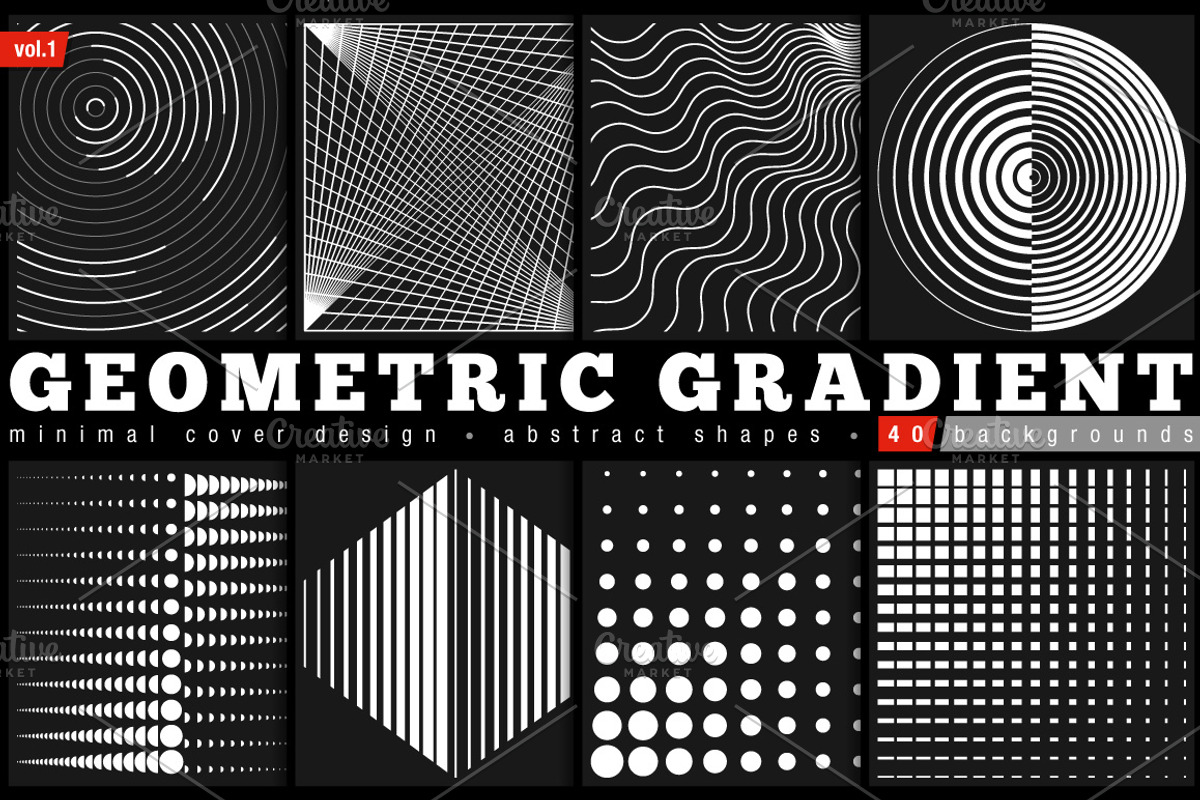 Geometric Gradient Shapes, a Background Graphic by karnofff (Photo 1 of 11)