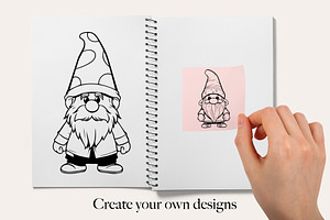 50 Gnome Procreate Stamps Brushes