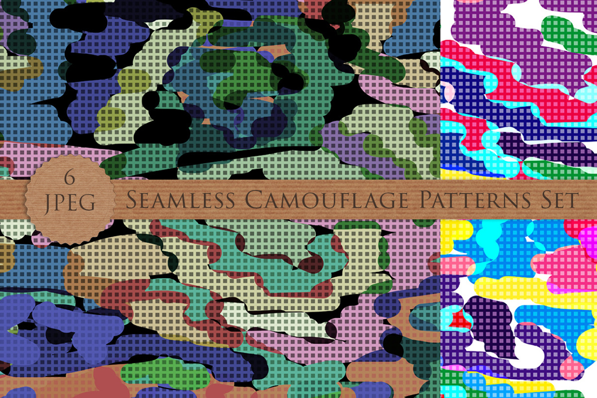 CAMOUFLAGE seamless patterns set, a Pattern Graphic by Futurel