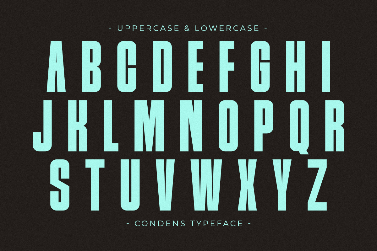 Condens - Modern Sans Serif, a Sans Serif Font by Pian45 Studio (Photo 5 of 8)