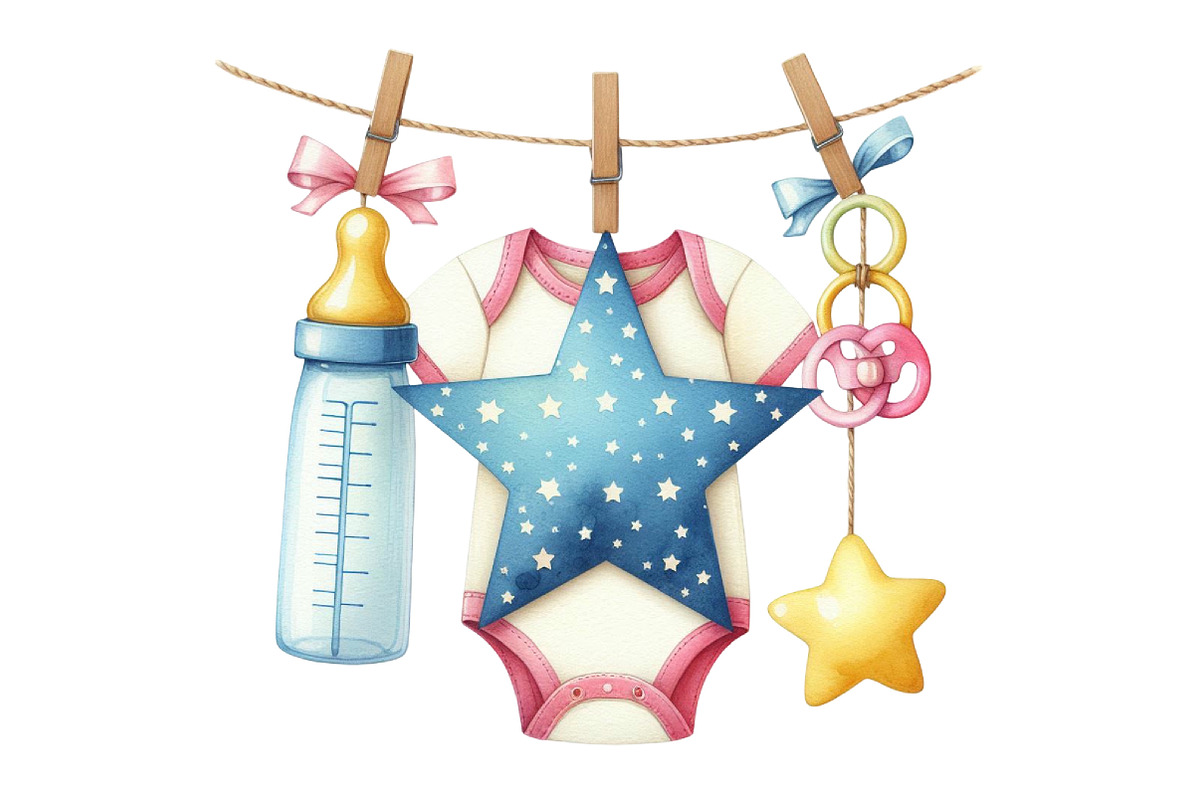 Baby Shower Clipart,Boho Nursery, an Illustration by Designking (Photo 2 of 4)