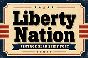 Liberty Nation, a Slab Serif Font by Wow Magic (Thumbnail 1 of 6)