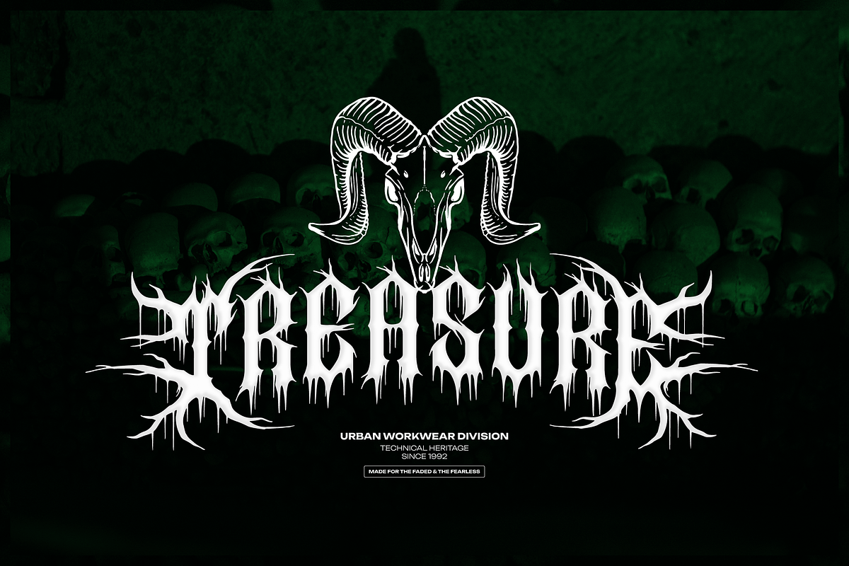 Erethyl | Black Metal Font, a Blackletter Font by Denustudios (Photo 3 of 12)