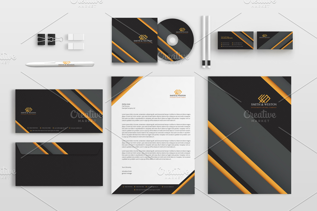 Corporate Stationery Pack, a Stationery Template by BettyDesign (Photo 3 of 9)