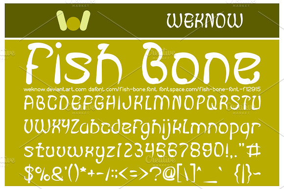 fish bone font preview 7