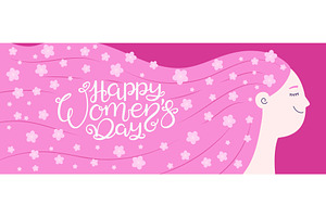 Happy Womens Day lettering, woman, a Seasonal Illustration by sceptical cactus