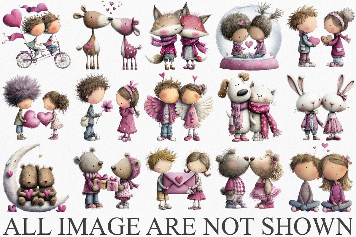 Whimsical Valentine's Day Couple, an Illustration by Canvas Craft (Photo 3 of 6)