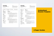 Professional Resume Template, a Resume Template by KHIDD (Thumbnail 3 of 5)