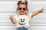 Cute Halloween Ghost. TShirt Sticker, an Animal Illustration by KENO Mascots (Thumbnail 8 of 10)