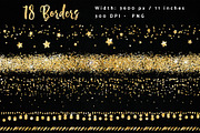 Gold Glitter Overlay Frames Borders, a Texture Graphic by Nifty Template Studio (Thumbnail 2 of 9)