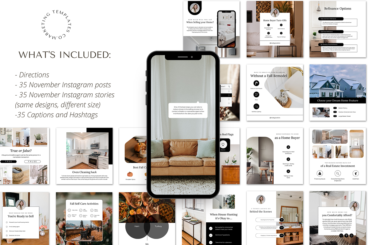 November Real Estate Instagram Posts, a Social Media Template by Marketing Templates Co. (Photo 8 of 10)