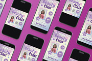 Purple Y2K Beauty Class Flyer Set, a Flyer Template by Aiyari Graphic (Thumbnail 2 of 3)