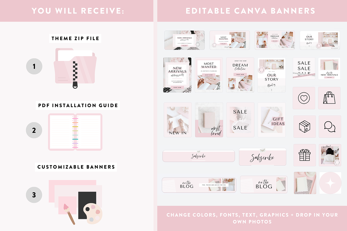 Pink Shopify Theme | Blush Marble, a Shopify Template by Design Pixie (Photo 6 of 11)