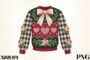 Faux Embroidery Ugly Christmas Sweat, an Illustration by CrexoraLab