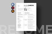 Resume/CV | Word, a Resume Template by Pixelpick (Thumbnail 1 of 4)