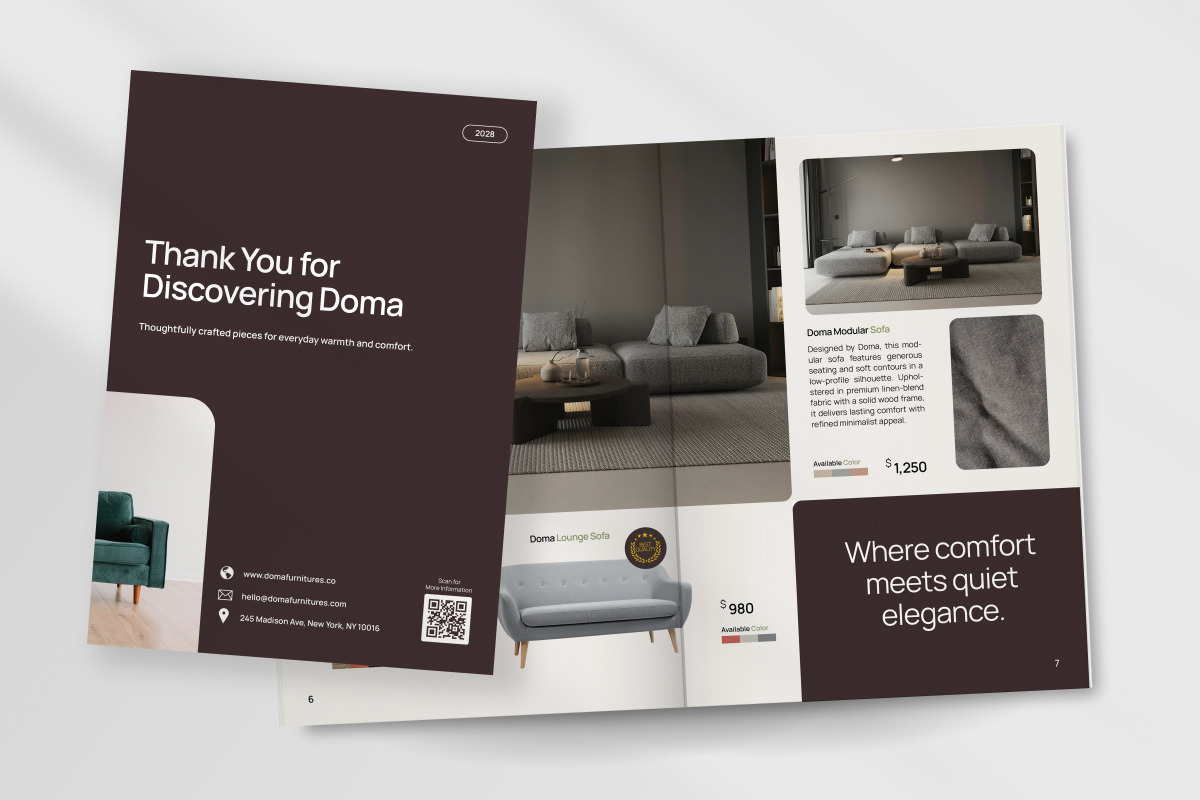 Soft Neutral Living Product Catalog, a Brochure Template by trabaskriya (Photo 4 of 6)