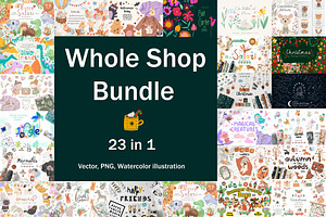 Whale shop bundle Baby animals