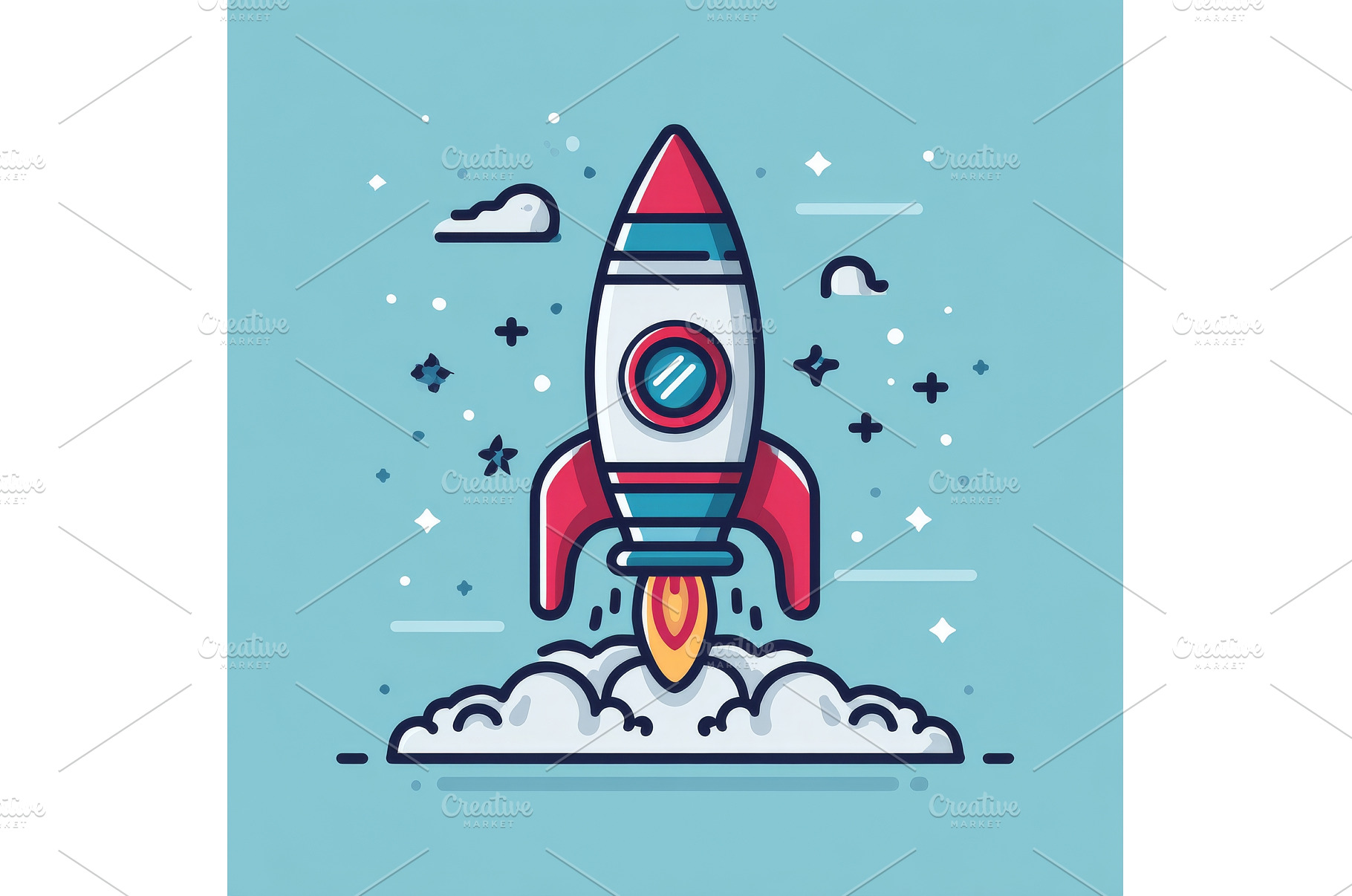 A colorful rocket shoots up into the, a Technology Photo by ZinetroN