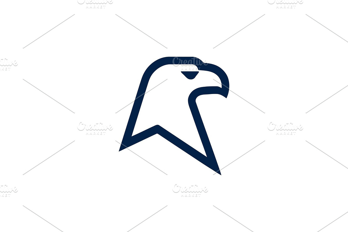 Eagle head outline emblem