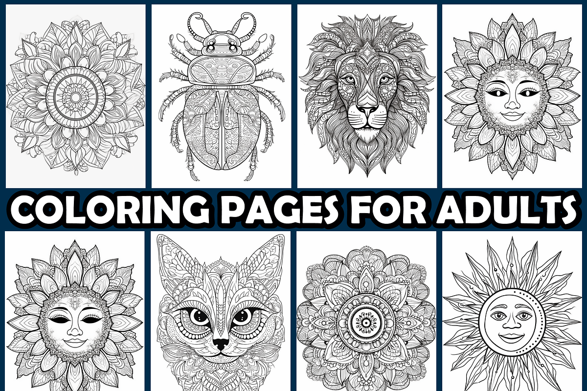 Mandala Adults Coloring Pages, an Animal Illustration by maggiesar (Photo 3 of 4)