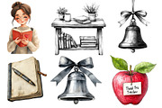 Monochromic Teacher's Day Clipart, an Illustration by Designworld (Thumbnail 5 of 6)