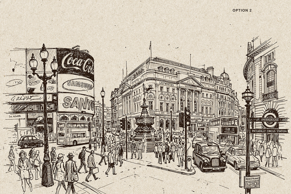 London Cityscape Hand-Drawn Vector, a Decorative Illustration by Alara Studio (Photo 4 of 8)