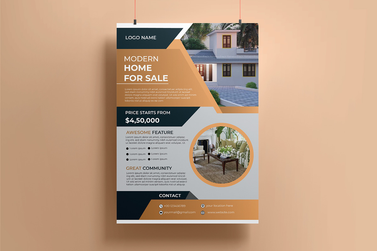 Real Estate Modern Flyer Template, a Flyer Template by Sharifull11 (Photo 3 of 3)