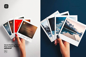 Hand Holding Instant Photo Mockup