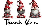 Whimsical Valentines Gnome Clipart, an Illustration by CraftArtStudio (Thumbnail 6 of 6)