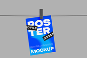 Poster with Pin Mockup, an Advertising Mockup by Permadi Creative (Thumbnail 2 of 3)
