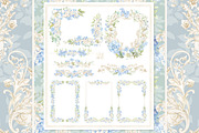 Hydrangea Lily Crest Watercolor Set, a Decorative Illustration by WonderWonder (Thumbnail 3 of 9)